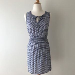 LOFT Floral Scoop Neck Sleeveless Short Dress